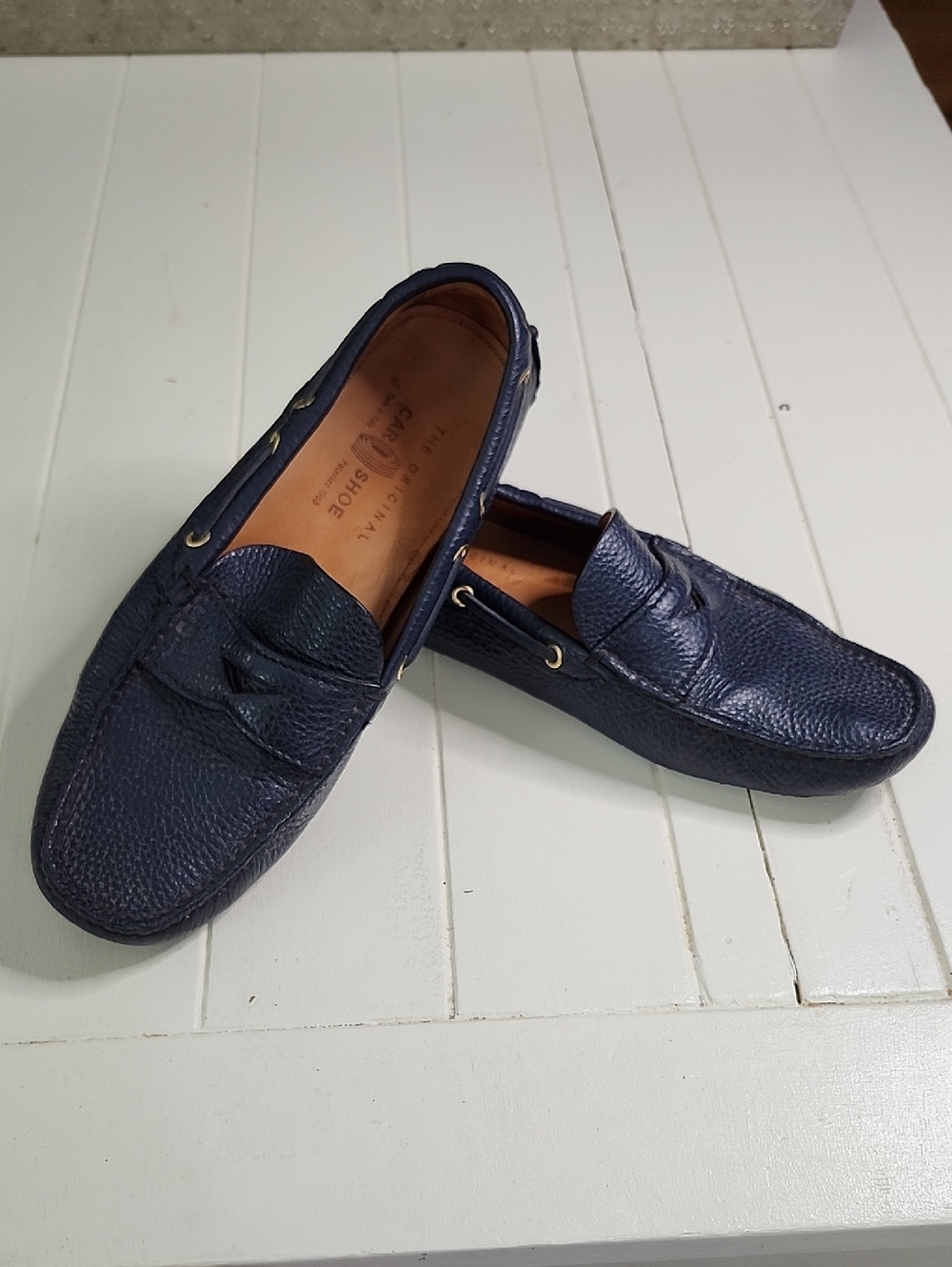 The Original Car Shoe Driving Mocassins Mens Size 7.5 Dark Blue